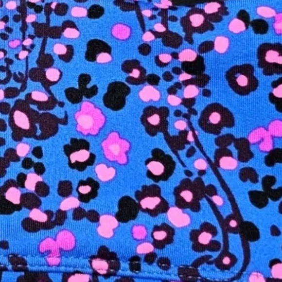 Lilly Pulitzer NWT! Karena Ruffle Sports Bra, Blue Flare Growl and Prowl - Picture 5 of 5